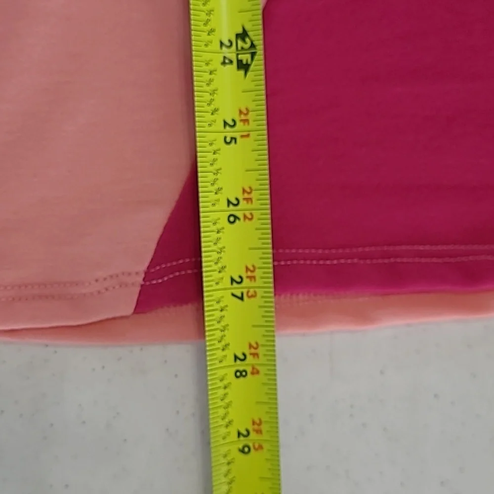 NWT BiBi Pink & Rose Colorblock Short Sleeve Top size XL - Picture 6 of 6
